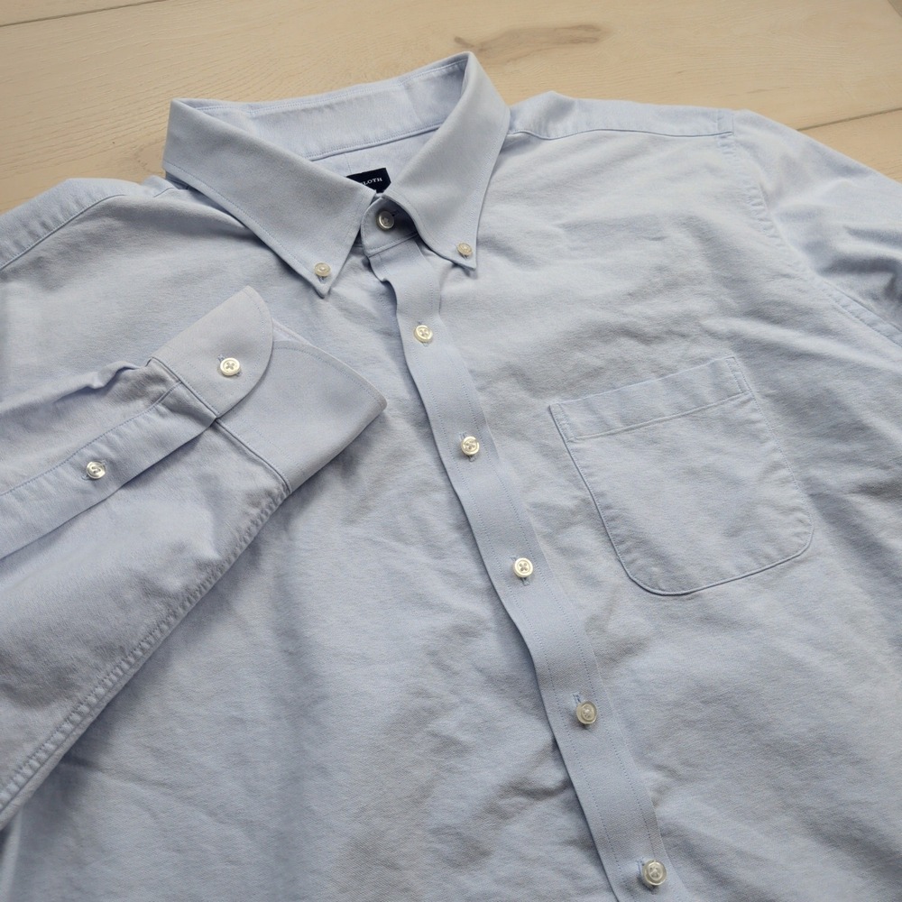 Proper Cloth Oxford Shirt Mens 20/36.5 Light Blue Button Down Long Sleeve